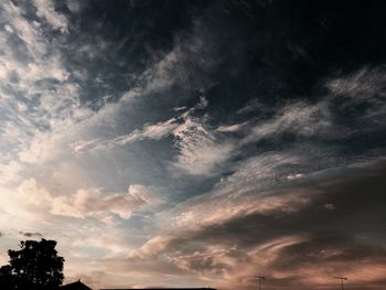 Low angle view of cloudy sky