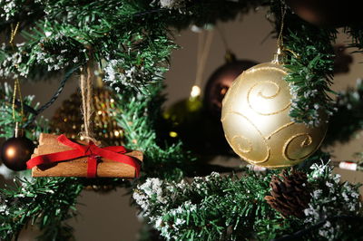 Close-up of christmas decoration