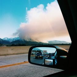 View of mountain against cloudy sky