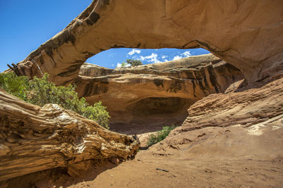 Scenic view of rock formation against sky
