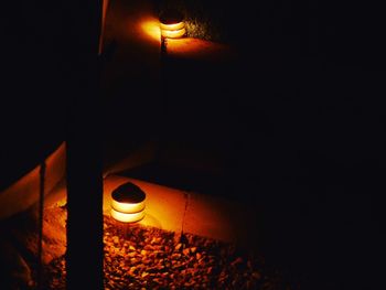 Close-up of illuminated lamp