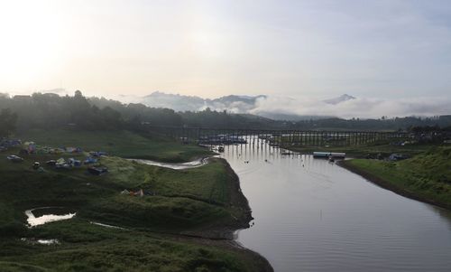 Scenic view of river against sky