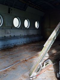 Interior of abandoned factory