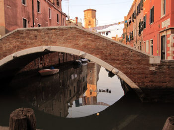 Bridge over canal in city