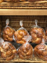 High angle view of candies for sale at market stall