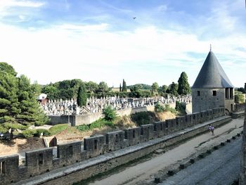 Panoramic shot of buildings against sky