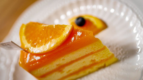 Close-up of sushi in plate