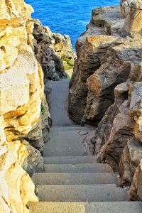 Rock formations at sea shore