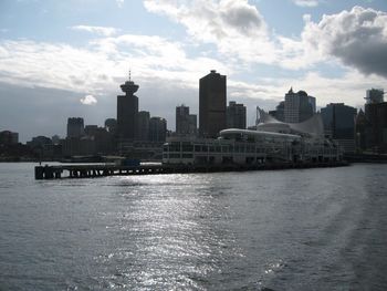 River with cityscape in background