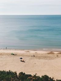 High angle view of beach against sky