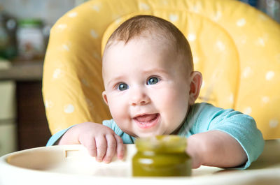 Portrait of cute baby girl