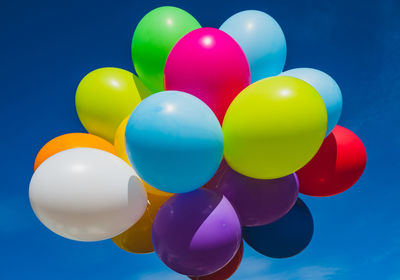 Close-up of multi colored balloons