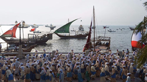 Boats in sea