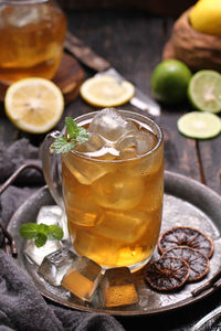 Close-up of drink on table