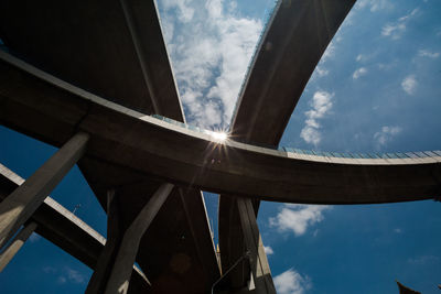 Low angle view of bridge against sky