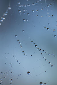 Full frame shot of raindrops on window