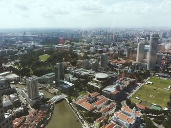 High angle view of cityscape