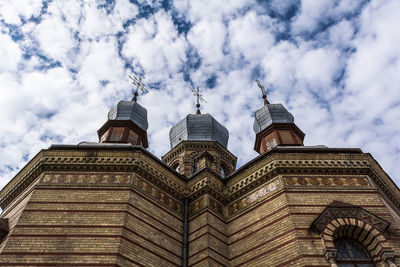 Low angle view of building against sky