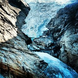 Rock formations on rocky mountain