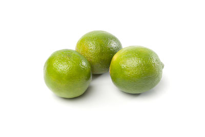Close-up of fresh fruit on white background