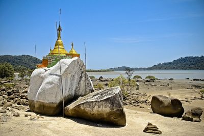 Panoramic view of temple against sky