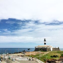 View of lighthouse on coast