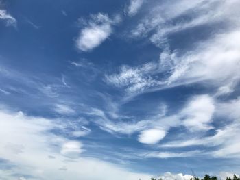 Low angle view of clouds in sky