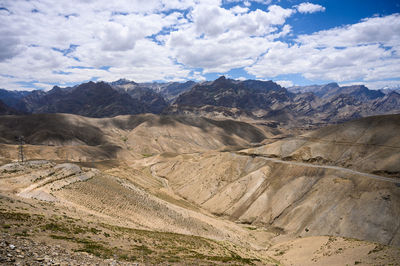 Scenic view of arid landscape against sky