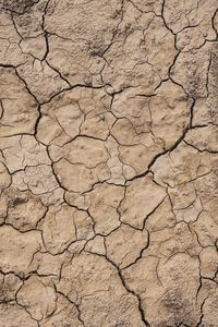 Full frame shot of cracked land