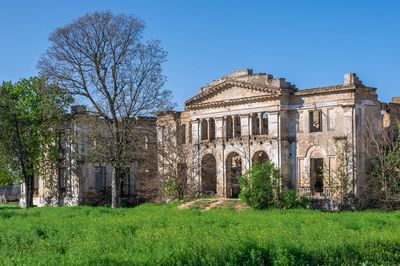 Abandoned dubiecki manor or wolf man pankejeff manor in vasylievka village, odessa region, ukraine