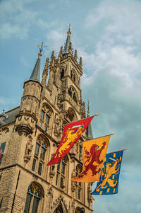 Low angle view of traditional building against sky