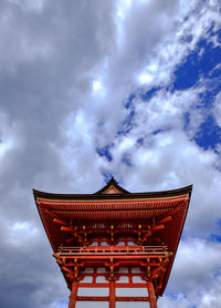 Low angle view of traditional building against sky