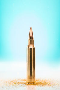 Close-up bullet on table