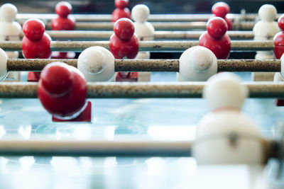 Close-up of objects on table