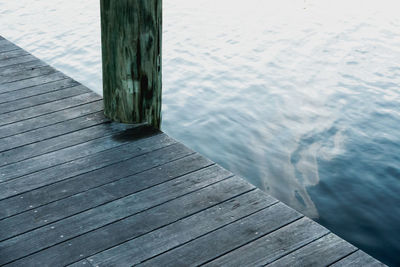 Close-up of wood by water