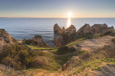 Ponta da piedade in lagos at sunrise