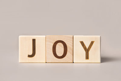 Close-up of toy blocks against white background