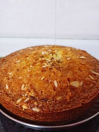 Close-up of cake in plate