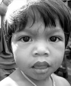 Close-up portrait of cute girl