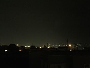 View of illuminated cityscape at night