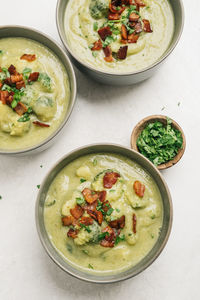 Potato and broccoli soup with bacon recipe