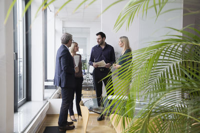 Colleagues in office having a team meeting