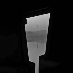 View of sky seen through window