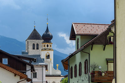 Low angle view of buildings against sky