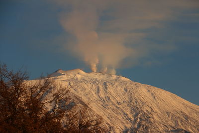 Scenic view of mountain against sky