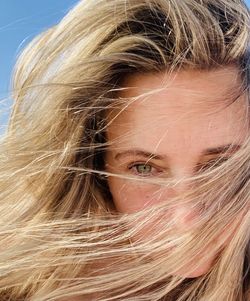 Close-up portrait of smiling woman