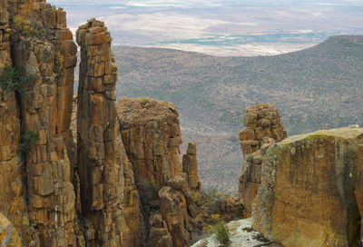 Mountain range valley of desolation and stone desert in the national park south africa