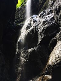 Rock formation in sea