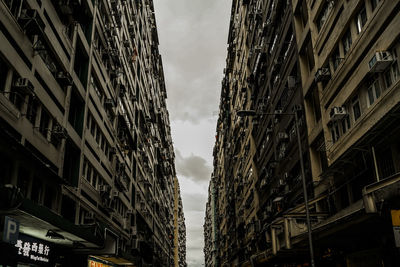 Low angle view of buildings in city