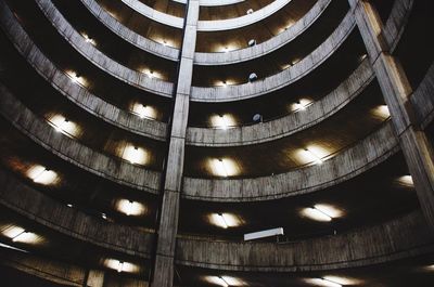 Low angle view of illuminated ceiling in building